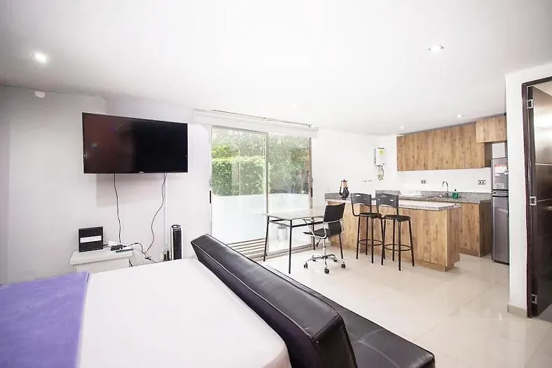 Apartmán Loft Moderno En El Poblado Con Vista Y Parqueadero Mio Lofts Medellín 0*,  Kolumbie