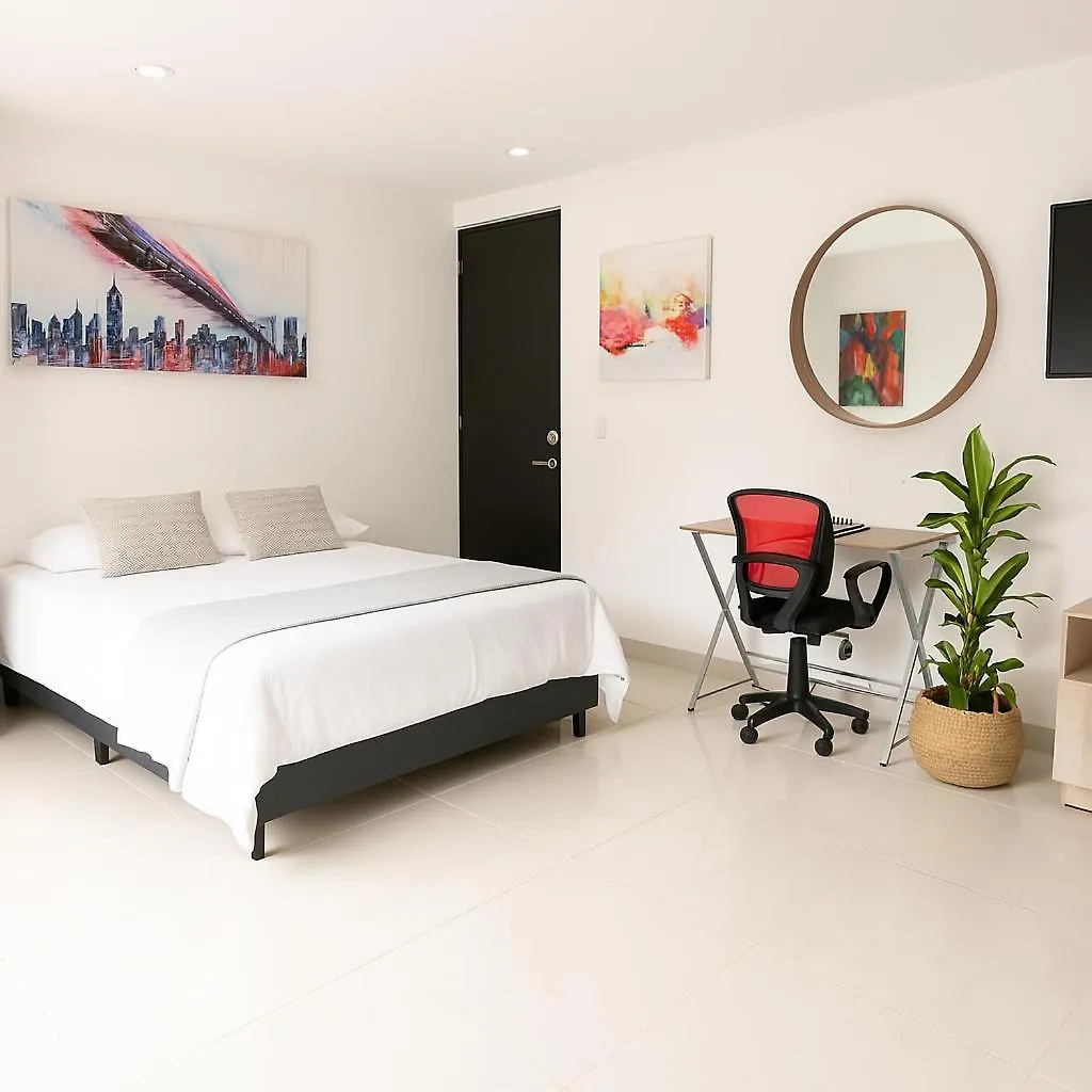 Apartmán Loft Moderno En El Poblado Con Vista Y Parqueadero Mio Lofts Medellín 0*,  Kolumbie