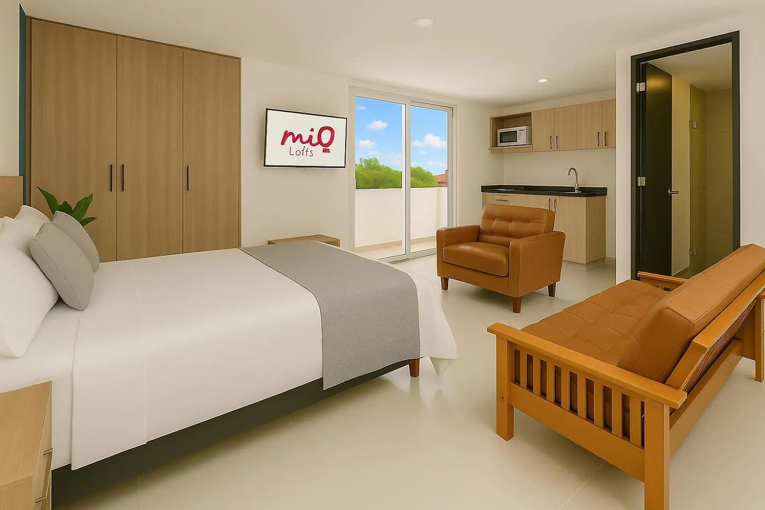 Daire Loft Moderno En El Poblado Con Vista Y Parqueadero Mio Lofts