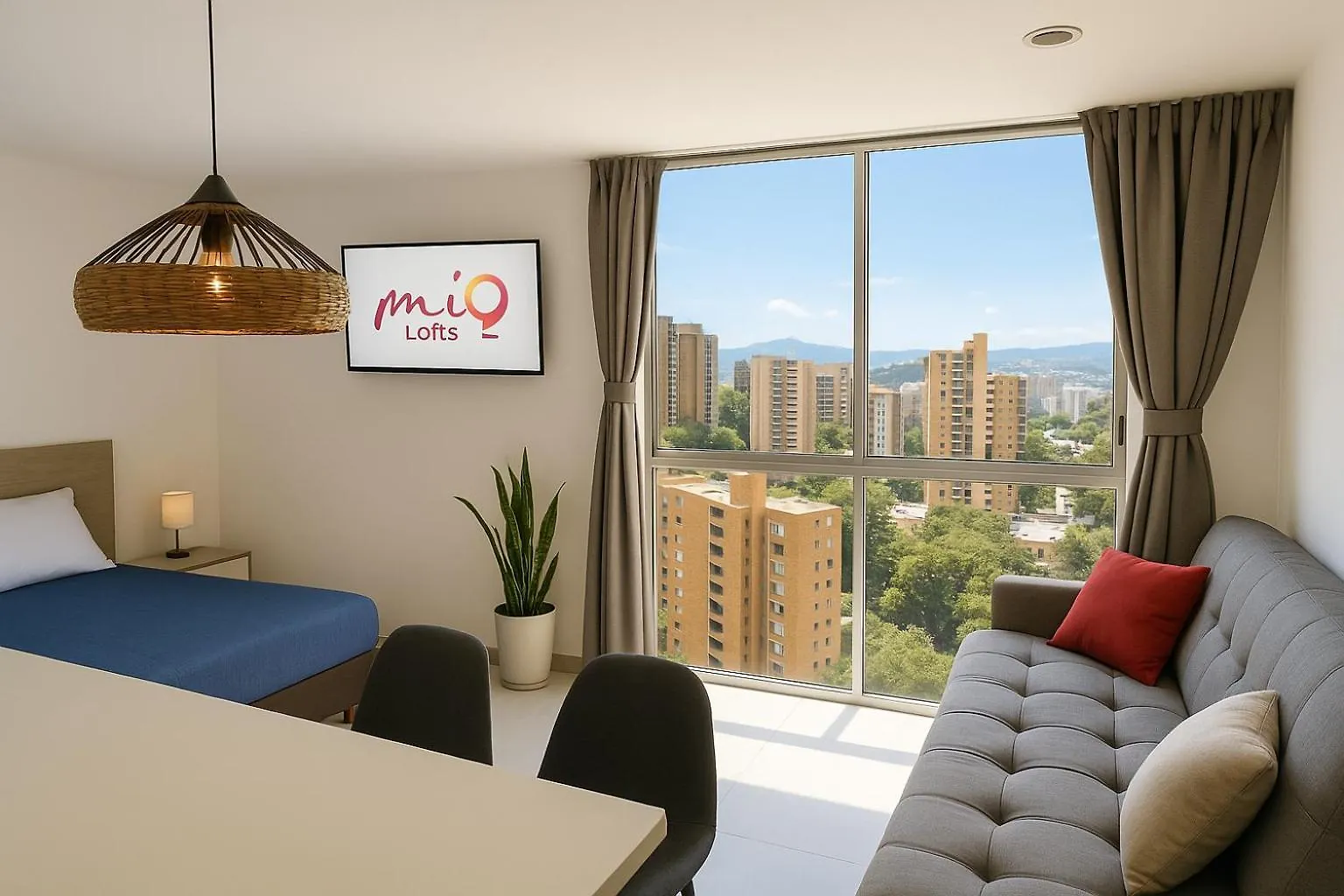 Apartment Loft Moderno En El Poblado Con Vista Y Parqueadero Mio Lofts